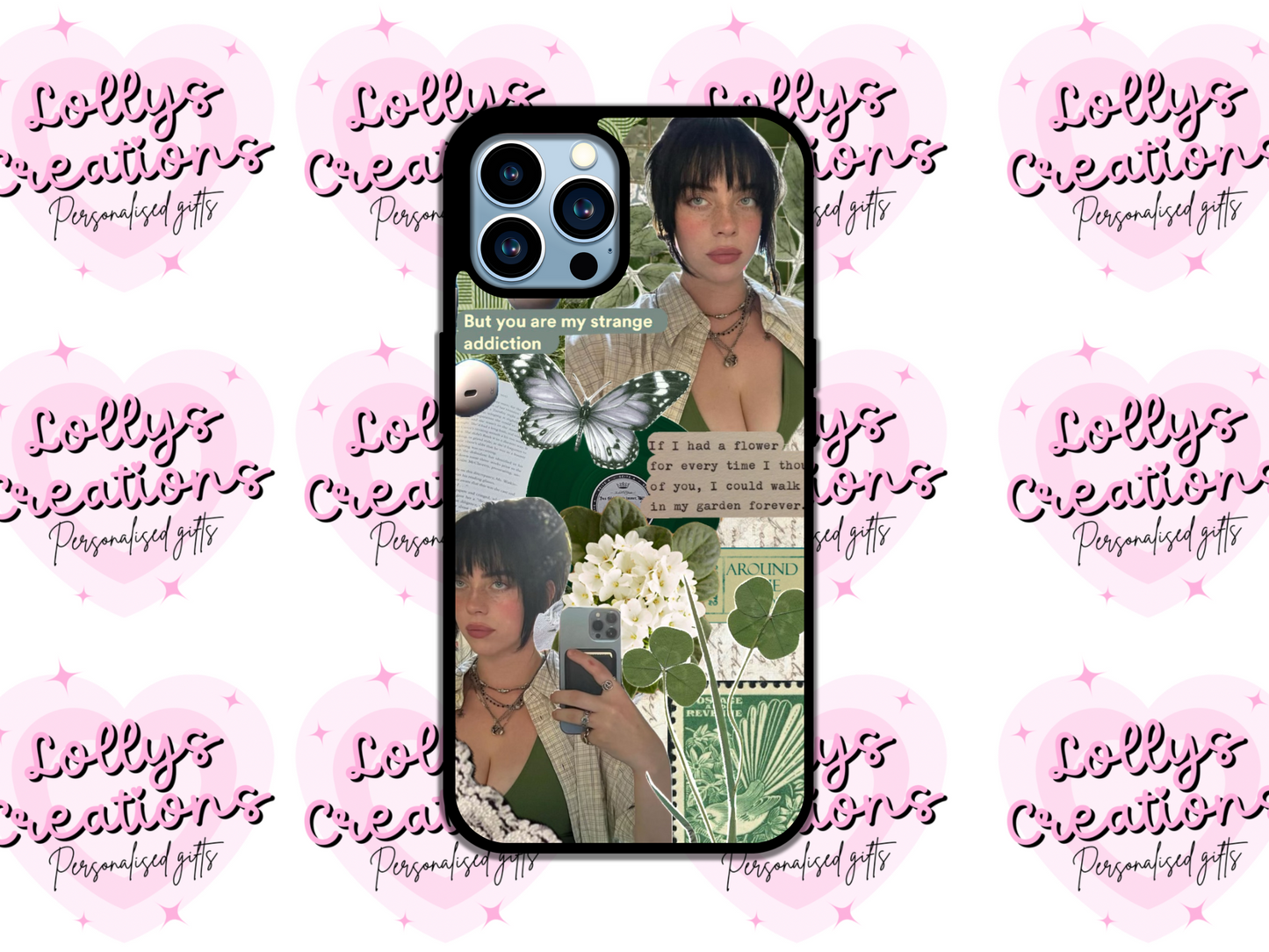 Billie Eilish green phone case | can be personalised
