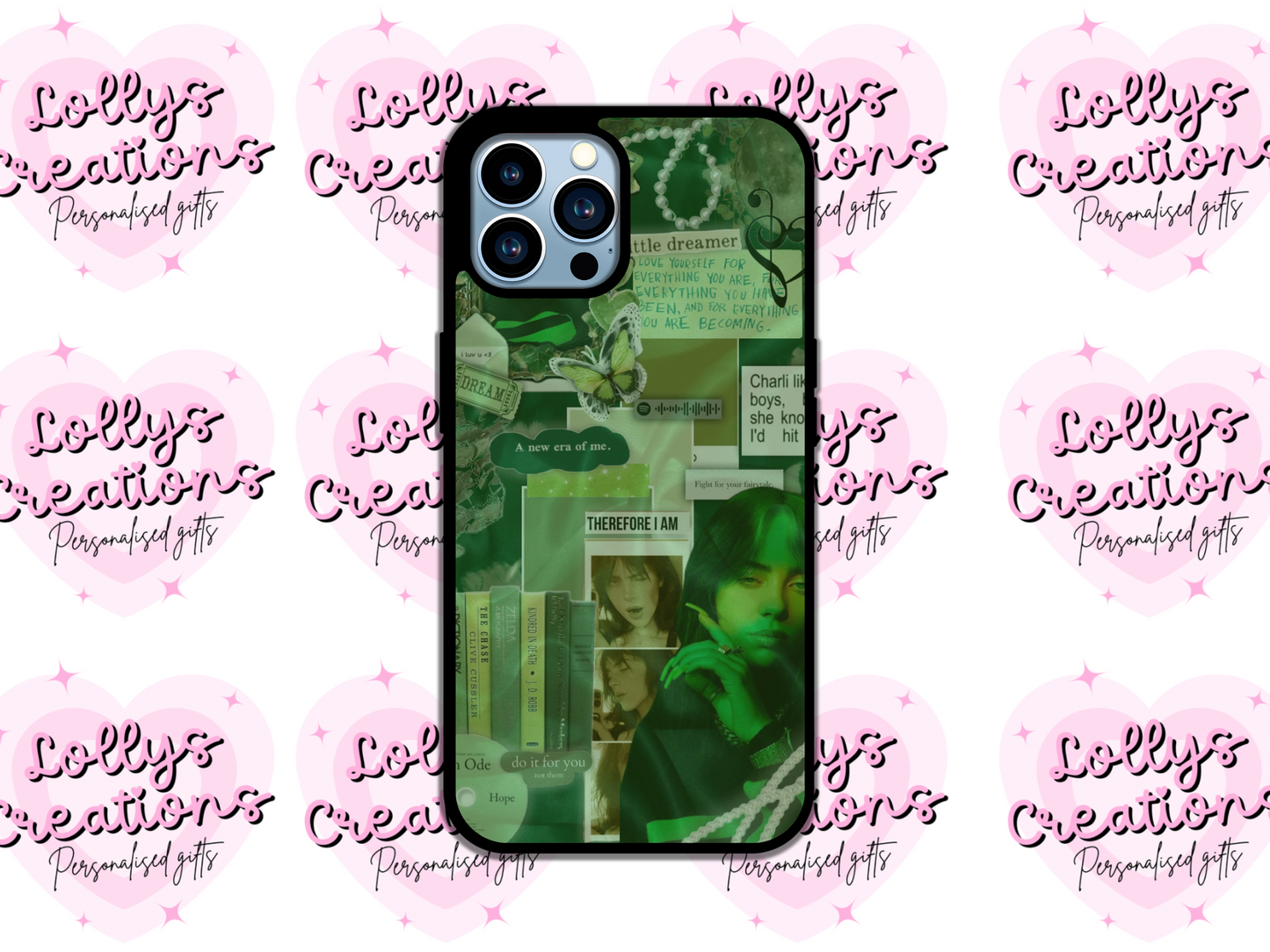 Billie Eilish green phone case | can be personalised