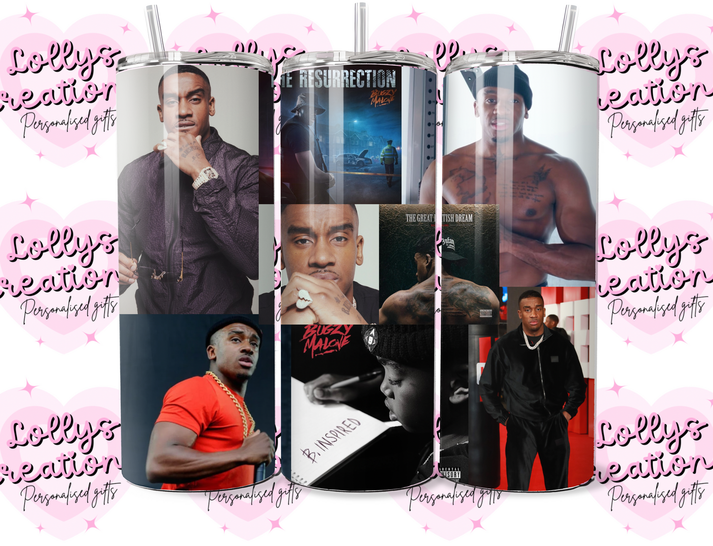 20oz tumbler | Bugzy Malone | Handmade Gift | Can be personalised | Custom Made to order