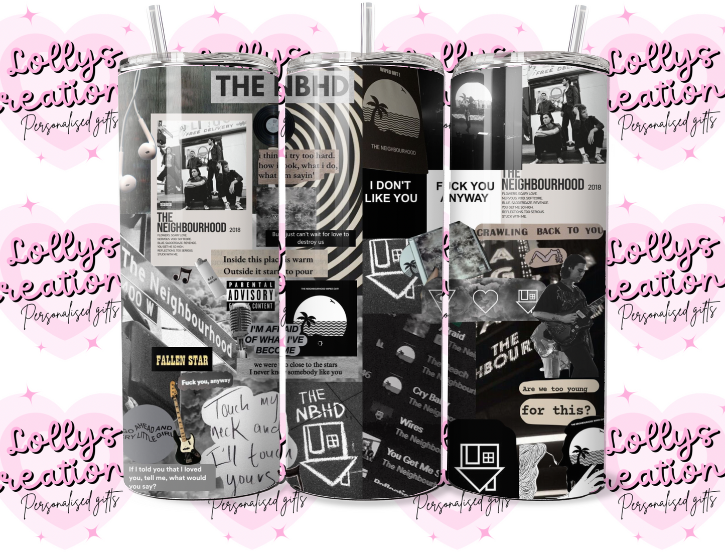 20oz tumbler | the nbhd the neighbourhood | Handmade Gift | Can be personalised | Custom Made to order|