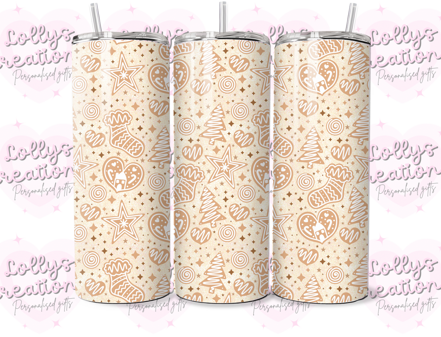 20oz tumbler | christmas cookies | Handmade Gift | Can be personalised | Custom Made to order | christmas