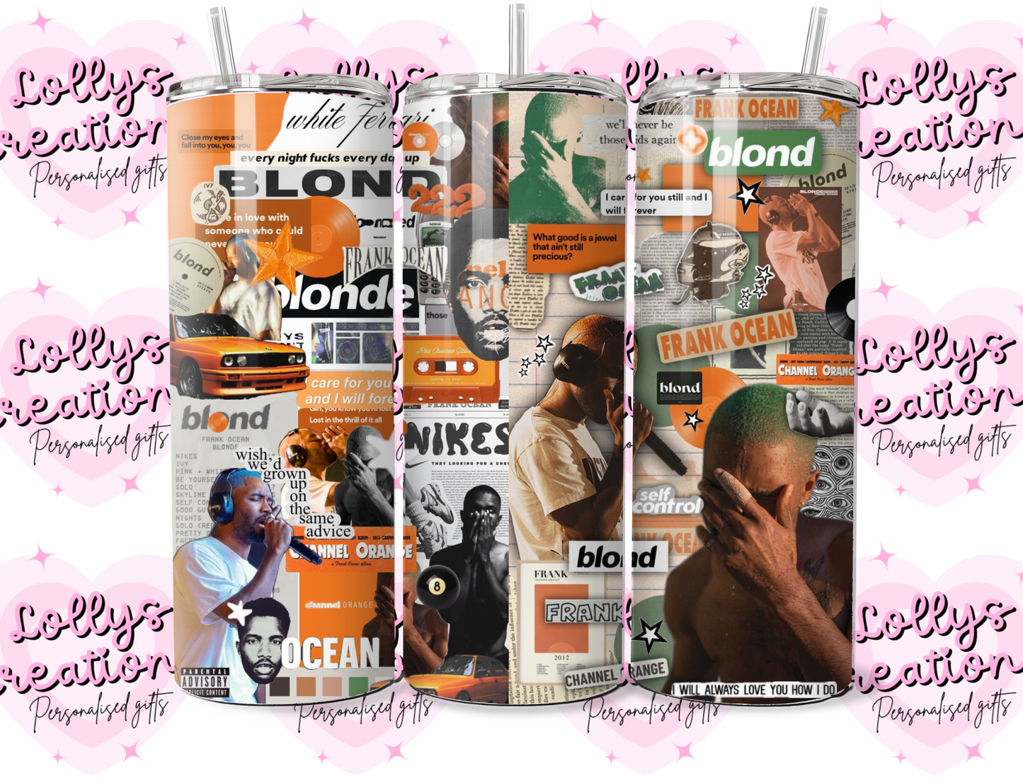 20oz tumbler | Frank Ocean | Handmade Gift | Can be personalised | Custom Made to order