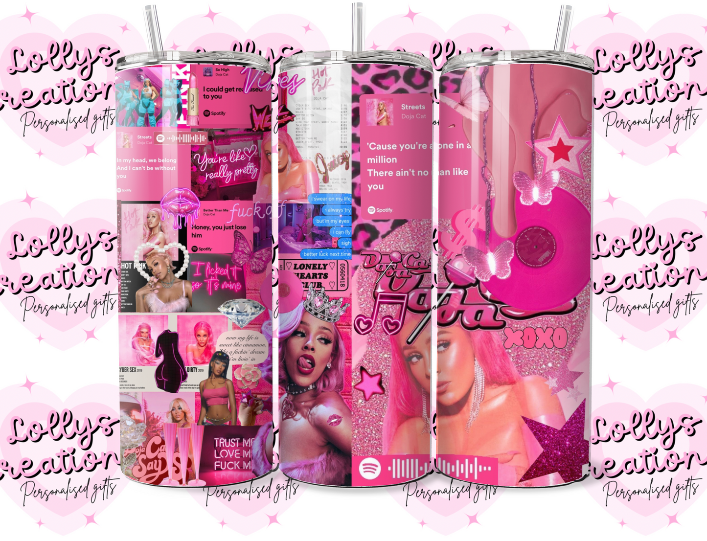 20oz tumbler | Doja cat | Handmade Gift | Can be personalised | Custom Made to order|