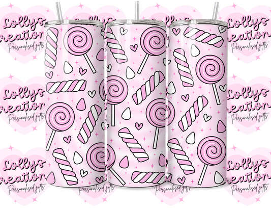 20oz tumbler | candy sweets summer cup | Handmade Gift | Can be personalised | Custom Made to order |