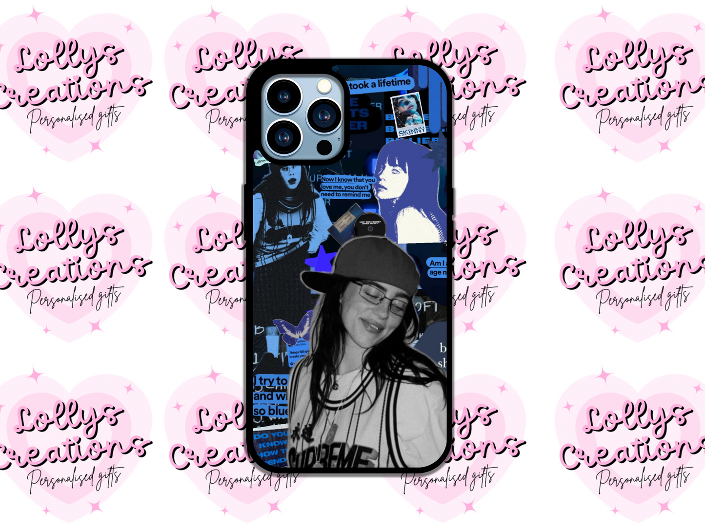 Billie Eilish blue phone case | can be personalised
