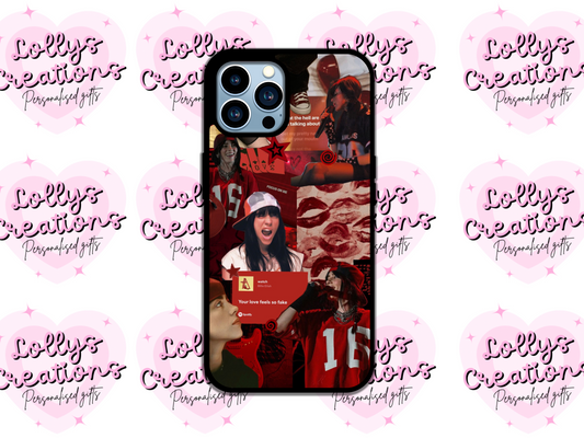 Billie Eilish red phone case | can be personalised