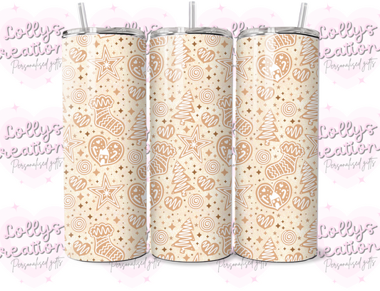 20oz tumbler | christmas cookies | Handmade Gift | Can be personalised | Custom Made to order | christmas