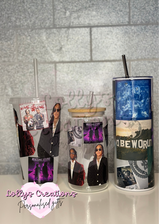 DBE gift set bundle 1 big bundle | 3 x items | 20oz insulated tumbler | 24oz cold cup | 16oz bamboo lid glass