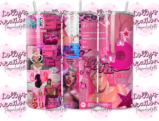 20oz tumbler | Doja cat | Handmade Gift | Can be personalised | Custom Made to order|