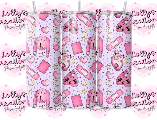 20oz tumbler | pastel bunny spooky Halloween | Handmade Gift | Can be personalised | Custom Made to order |