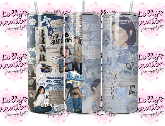 20oz tumbler | Gracie abrams | Handmade Gift | Can be personalised | Custom Made to order| design 1 or 2